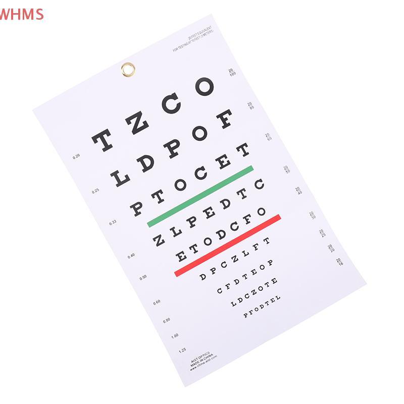 (WHMS) พรีเมี่ยม Slenlen Eye Chart แผนภูมิผนังพลาสติกกันน้ํา Snellen Charts สําหรับการสอบทดสอบดวงตา