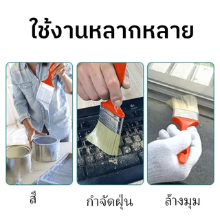 MUSCLE COW (ยกกล่อง 12 ชิ้น) แปรงทาวานิช แปรงทายูรีเทน แปรงขนอ่อน ขนาด 1 / 1.5 / 2 / 2.5 / 3 / 4 นิ้ว