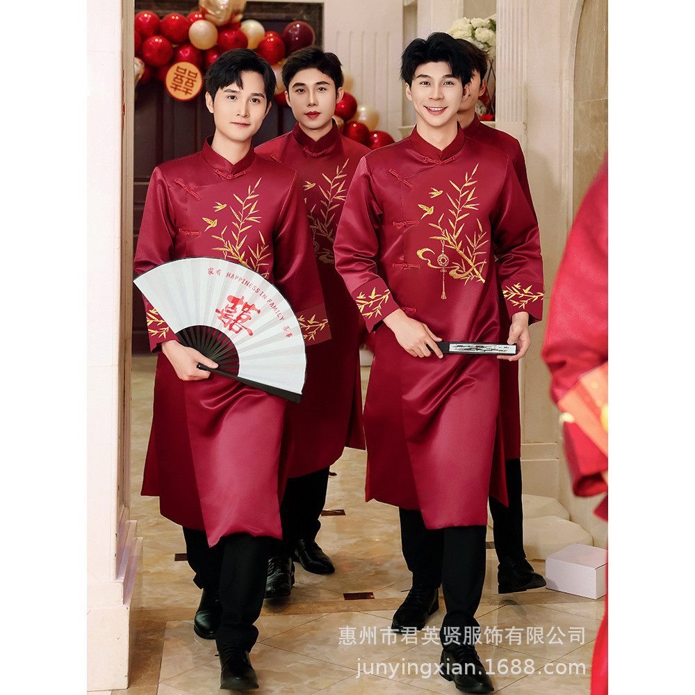 中式原 Kitaro Kitaro 新款新款男士文胸中国风 Kitaro Yoga Kitaro Best Man Dress ชุดแต่งงานผู้ชายตลกจีน20251211