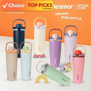 HESMOR BOBA 950ML 304 Stainless Steel Flask Bottle Tumbler Thermos Cup with Straw Hot & Cold Water Bottle