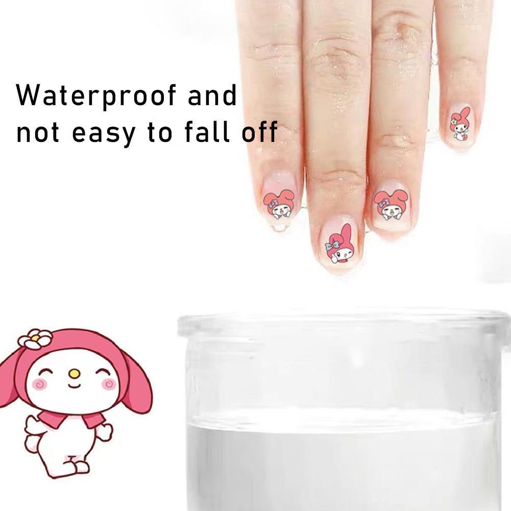 Sanrio Nail Art Stickers Cute Strawberry Bear Cartoon Stickers Decorative Nail Children F1h5
