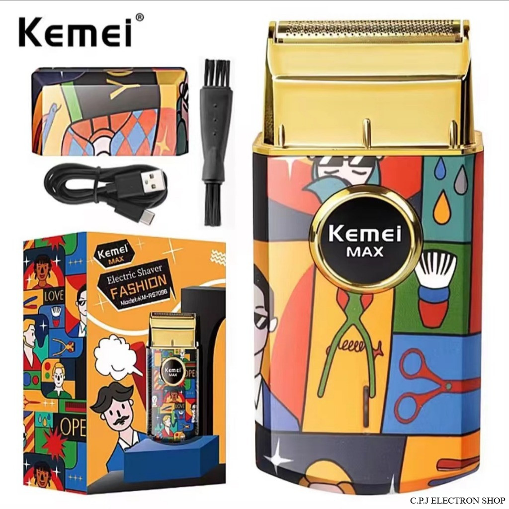 Kemei เครื่องโกนหนวด ไร้สาย รุ่นKm-Rs7098 ใช้งานง่าย โกนเรียบเนียน สินค้าพร้อมส่ง ส่งจากไทย