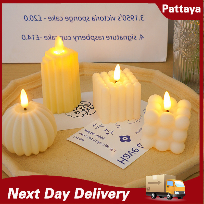 เทียน LED ไฟเทียนอิเล็กทรอนิกส์ ไฟตกแต่งห้องนอน ของขวัญวันเกิด อุปกรณ์ประกอบฉากถ่ายรูป