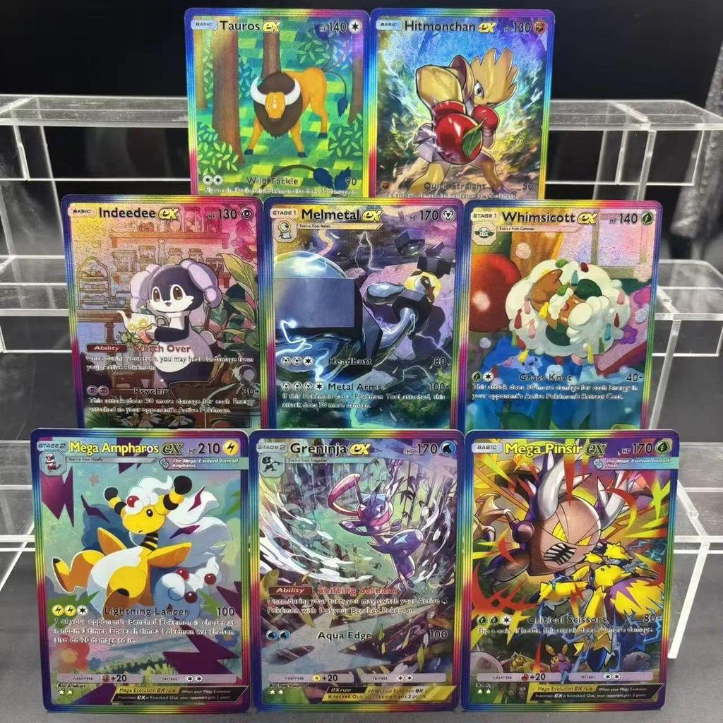 Pokemon DIY TCG POCKET คอลเลกชันการ์ด lndee Melmetal Whimsicoot Mega Pinsir Self Made การ์ดเดี่ยวเกมคลาสสิกอะนิเมะการ์ดของเล่น