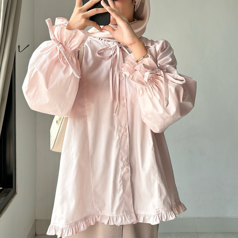 LEONA POPLIN BLOUSE*