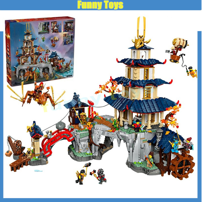 71814,เมืองวัดของที่ระลึก,บล็อกตัวต่อชุดนินจาของขวัญของเล่นสําหรับเด็กผู้ชาย