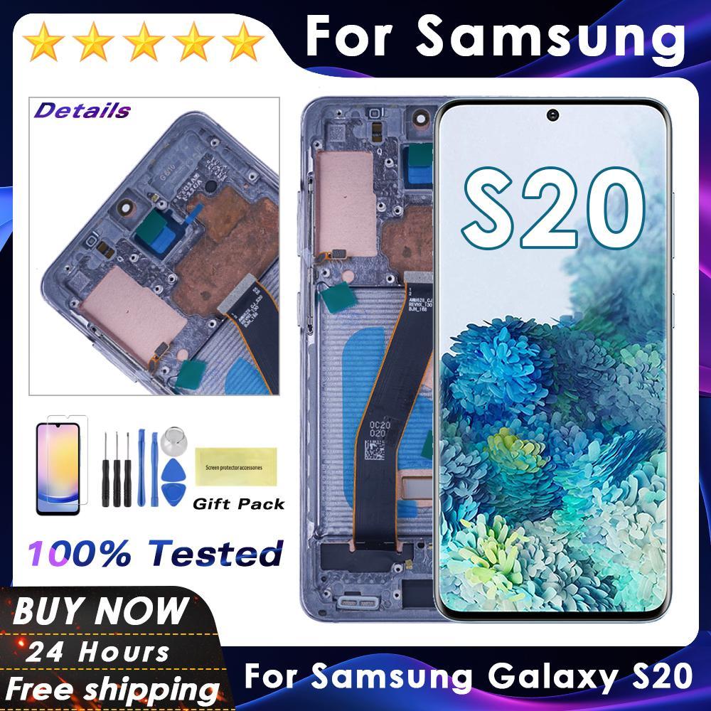 คุณภาพสูง LCD สําหรับ Samsung Galaxy S20 จอแสดงผล Touch Screen Digitizer Assembly สําหรับ Samsung G9