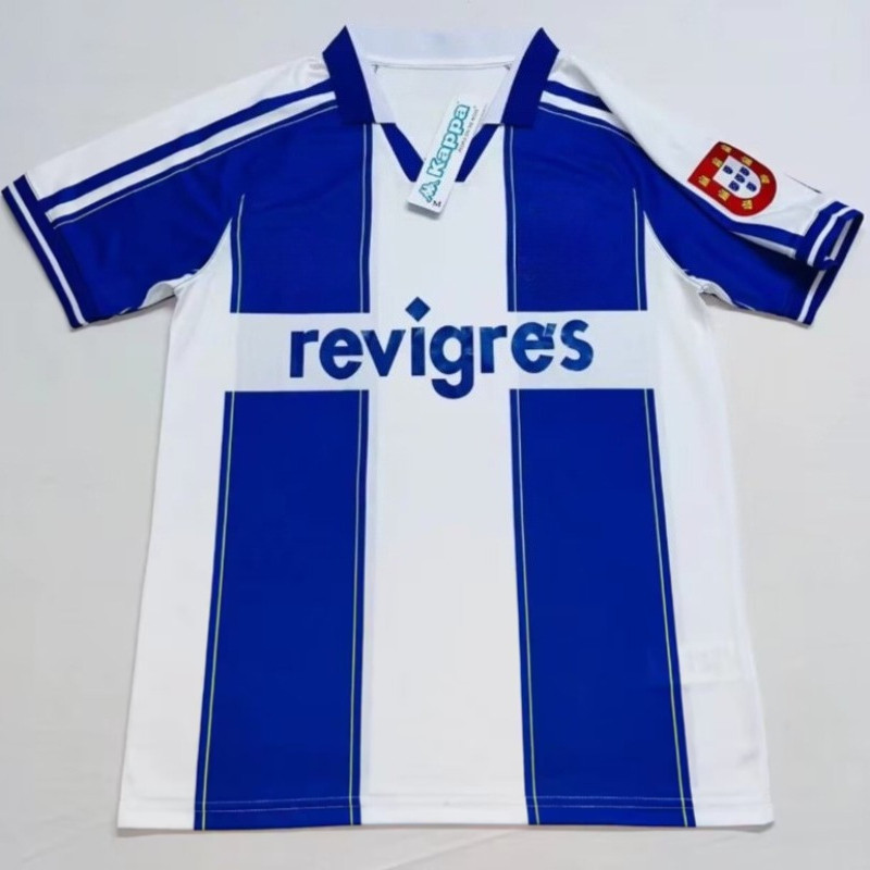 เสื้อฟุตบอลย้อนยุค BET Home ปี 1998-99 สีฟ้าและขาว ไซส์ S-XXL เสื้อกีฬาแขนสั้นคุณภาพสูง