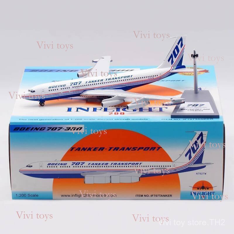 {{ของเล่นสดใส }} Inflight 1/200 Scale Model Kit X-707-300 Gold Airplane N792TW Boeing Original Facto
