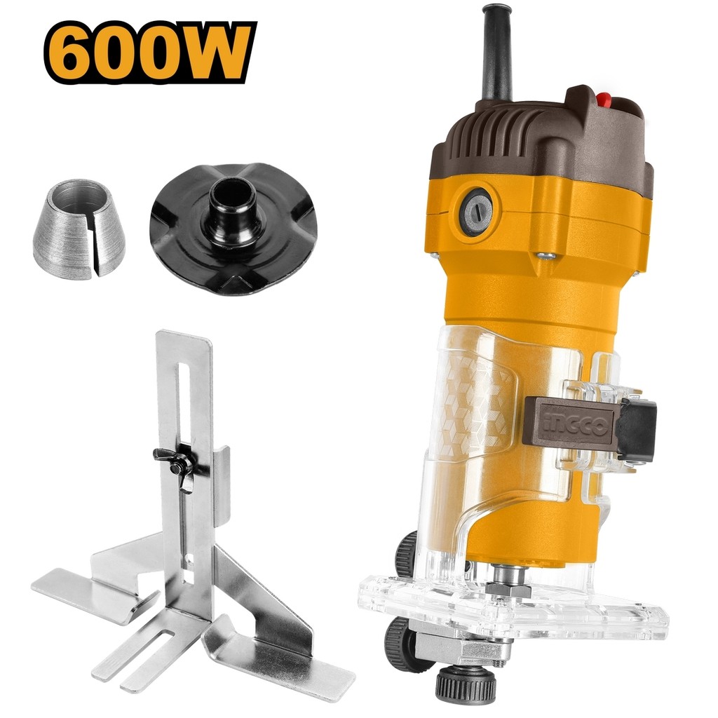 INGCO ทริมเมอร์ไฟฟ้า 220V รุ่น PLM6001 กำลังไฟ 600W ความเร็วรอบ 34500 รอบ/นาที ขนาดหัวจับดอก 6 มม. และ 1/4 นิ้ว (อิงโก้)