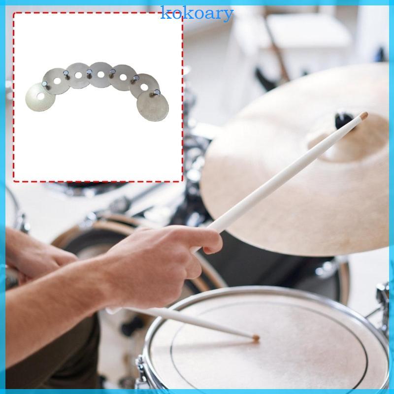 KOK กลอง Cymbal Bell Chain น้ําหนักหลาย Bell Linked Cymbal Sustain Chain Professional กลองอุปกรณ์เสร