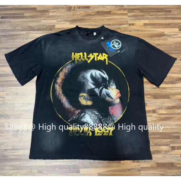 Street Street Street Wear เสื้อยืดผ้าฝ้ายแท้เสื้อยืดแขนสั้นหลวม