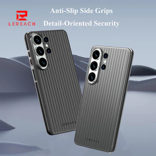 Lenuo & Lereach สําหรับ Samsung Galaxy S26 Ultra S26 S25 Ultra S24 Ultra เคสพีซีใส | 360° กรอบ TPU ป้องกันการกระแทก + การออกแบบด้ามจับหยักที่ทนทาน - บางเฉียบและน้ําหนักเบา