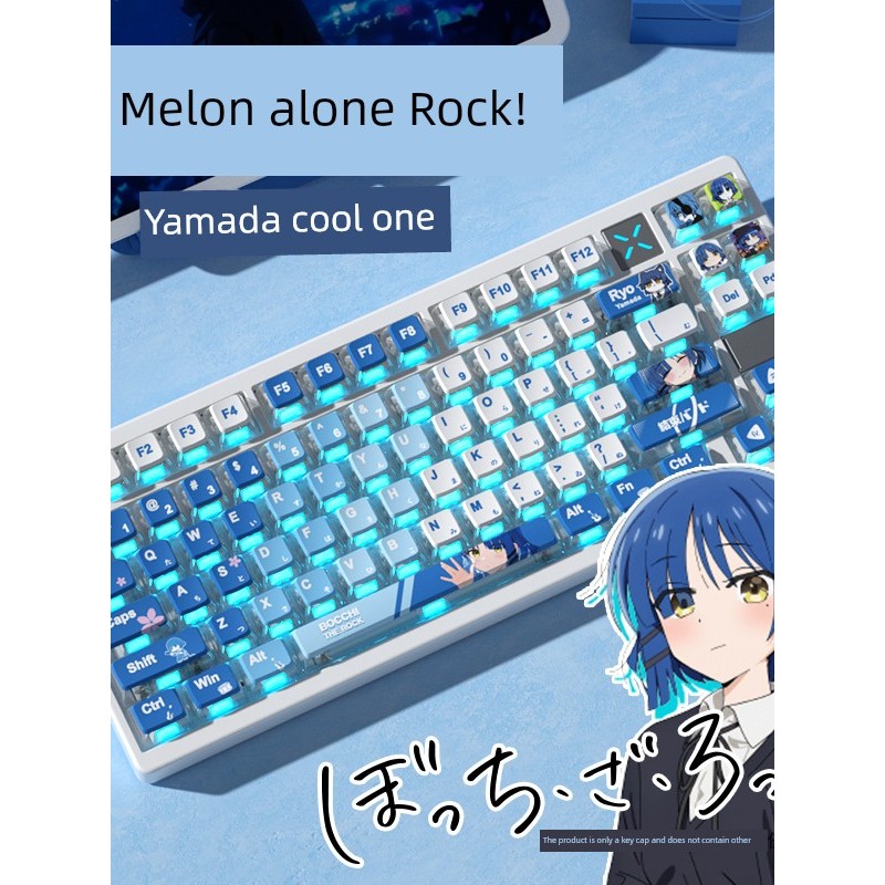 work egg keycaps keycap ไทย Lonely Rock Yamada Cool Four-Sided Transparent Pudding Keycap OEM ความสู