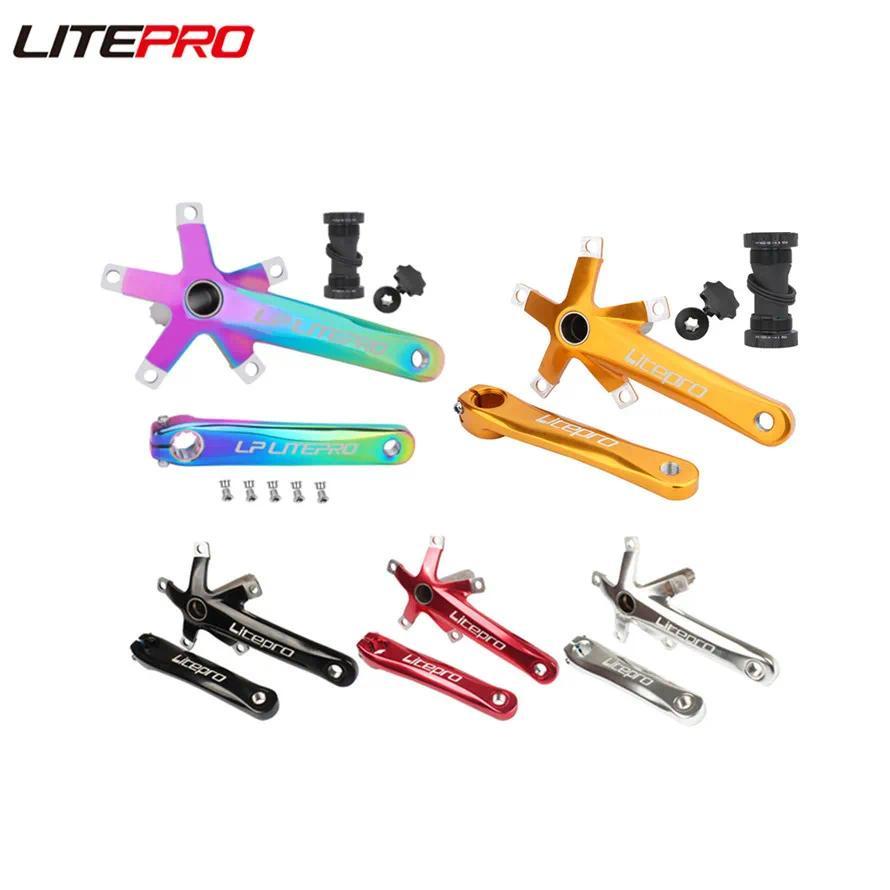 Litepro จักรยานเสือภูเขา MTB พับได้ อลูมิเนียม พร้อม crankset chainwheel ขนาด 170 มม.