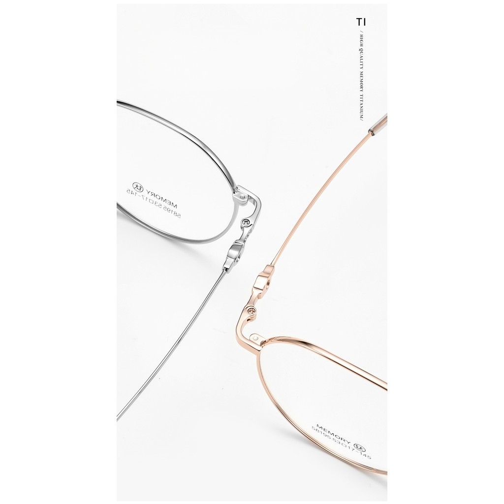 FIARDA แว่นตารอบไทเทเนียมสไตล์เรโทรสำหรับผู้หญิง และชาย แบบแฟชันพร้อมเลนส์ปรับได้ รหัส 58195F - รูปที่ 4