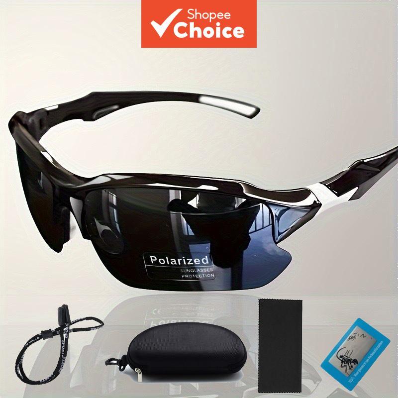 Unisex Retro แว่นตากันแดดกีฬาโพลาไรซ์ Uv400 สําหรับขี่จักรยานวิ่งกลางแจ้งพร้อมกรณี