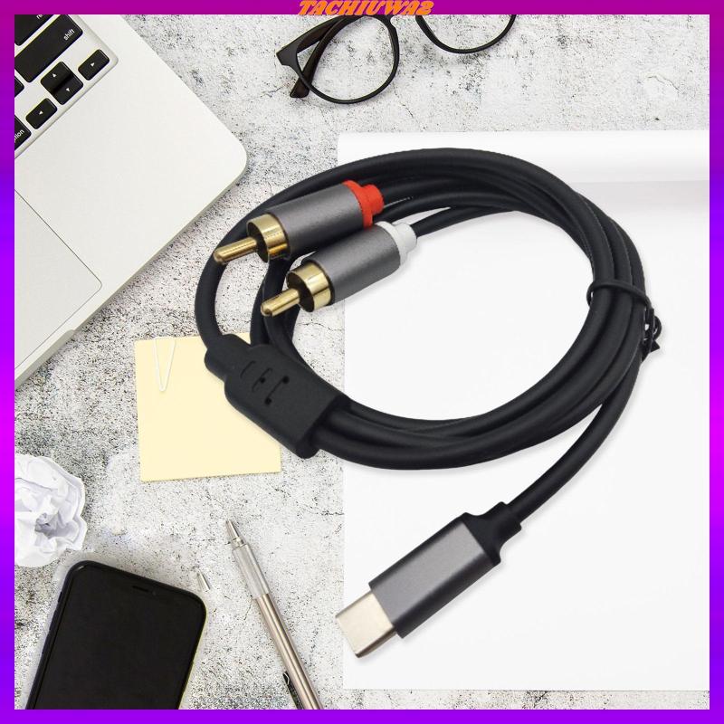 [Tachiuwa2] Type-c to RCA Cable Audio AUX Adapter Cable Connector RCA Y Splitter Cord AUX Aux Aux Au