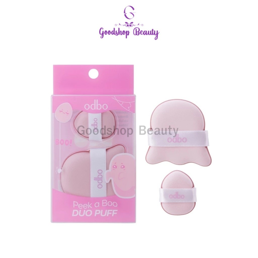 พัฟแต่งหน้า Odbo Peek A Boo Duo Puff od8083 บรรจุ 2 ชิ้น