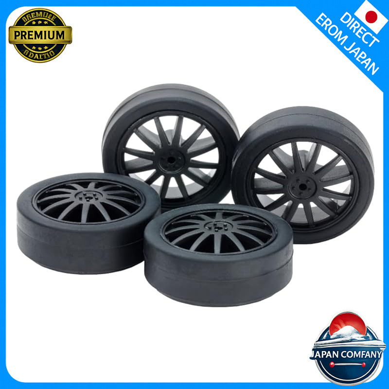 TAMIYA Mini 4WD Upgrade Parts No.534 Low Friction Small Diameter Low Height Tires (26mm) & Carbon Re