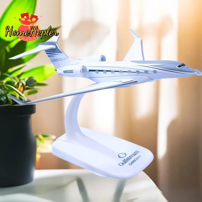 HomeHepler 1PCS Gulfstream G650 เครื่องบิน Diecast 1/200 Scale เครื่องบินรุ่นเครื่องบิน G650ER เครื่