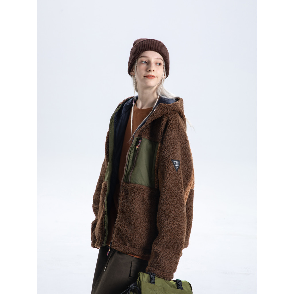 TRIP & CO Warm Lamb Fleece Stand Collar Jacket Men Retro Stitching Top tripco Fleece Jacket