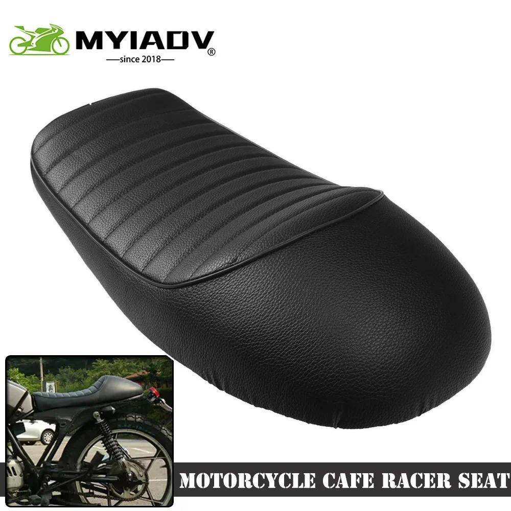 WX เบาะนั่งมอเตอร์ไซค์ทรงวินเทจแบบสแครมเบลอร์ สำหรับ Honda CG125 CB350 CB400 CB500 CB750 SR400 XJ XS