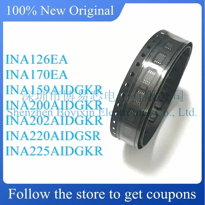 5PCS INA126EA A26 INA170EA A70 INA159AIDUGKR CJB BQH INA202AIDGKR BQL INA220AIDGSR OOUI INA225AIDGKR