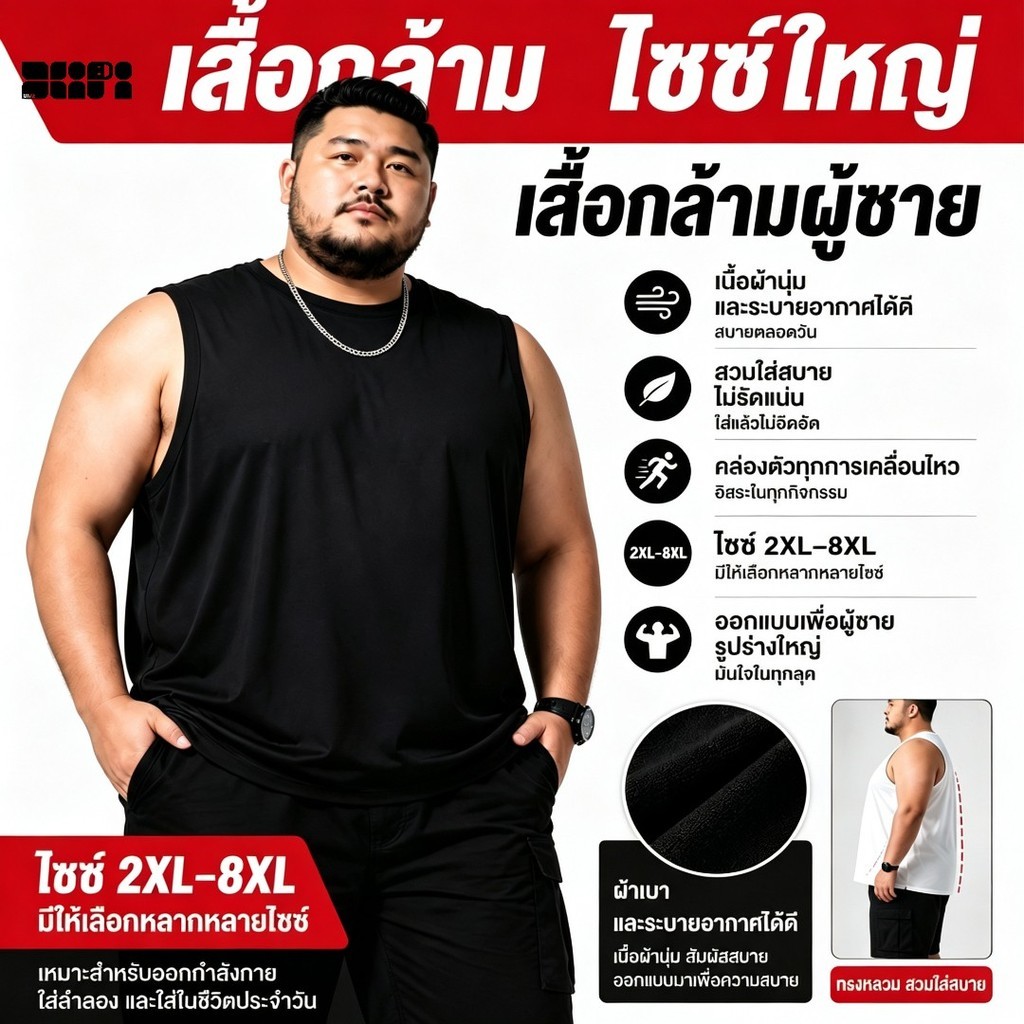 5XL 8XL ใหญ่พิเศษ เสื้อกล้ามผ้าไหมน้ําแข็งขนาดบวกสําหรับผู้ชายเสื้อกั๊กทรงหลวมแขนกุดแห้งเร็วระบายอากาศ