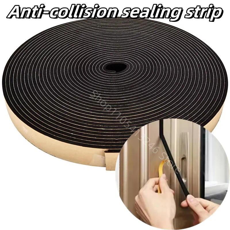 2-10Meters EPDM Rubber Sponge Self-Adhesive Door Window Seal Strip Soundproof Anti-collision Tape Wa