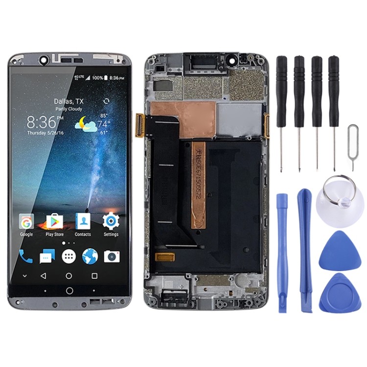 หน้าจอ LCD AMOLED สําหรับ ZTE Axon 7 A2017 A2017U A2017G Digitizer ประกอบเต็มพร้อมกรอบ