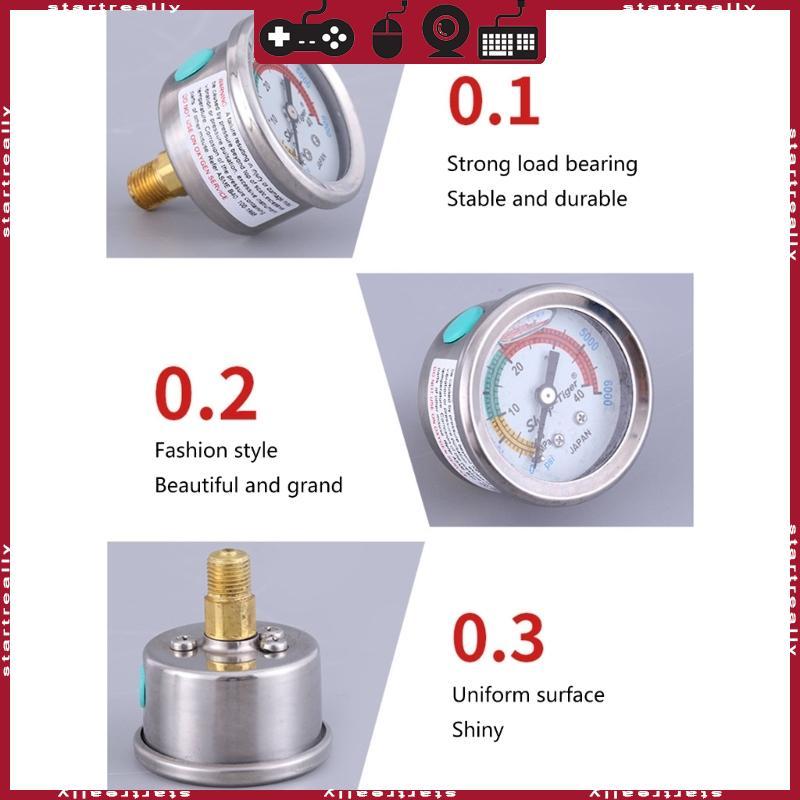 ST Liquid Filled เครื่องวัดความดันไฮดรอลิก Dual Scale Liquid Filled เครื่องวัดความดัน 0-6000 0-40MPa เครื่องวัดความดัน