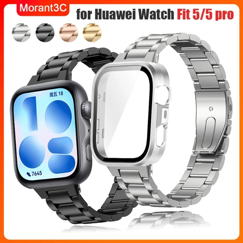 Huawei Watch Fit 5 pro สายโลหะ,เคส Huawei Fit4/Fit3 TPU,เคส Huawei Fit5 กระจกนิรภัย Hard PC,สายรัดข้อมือสแตนเลส