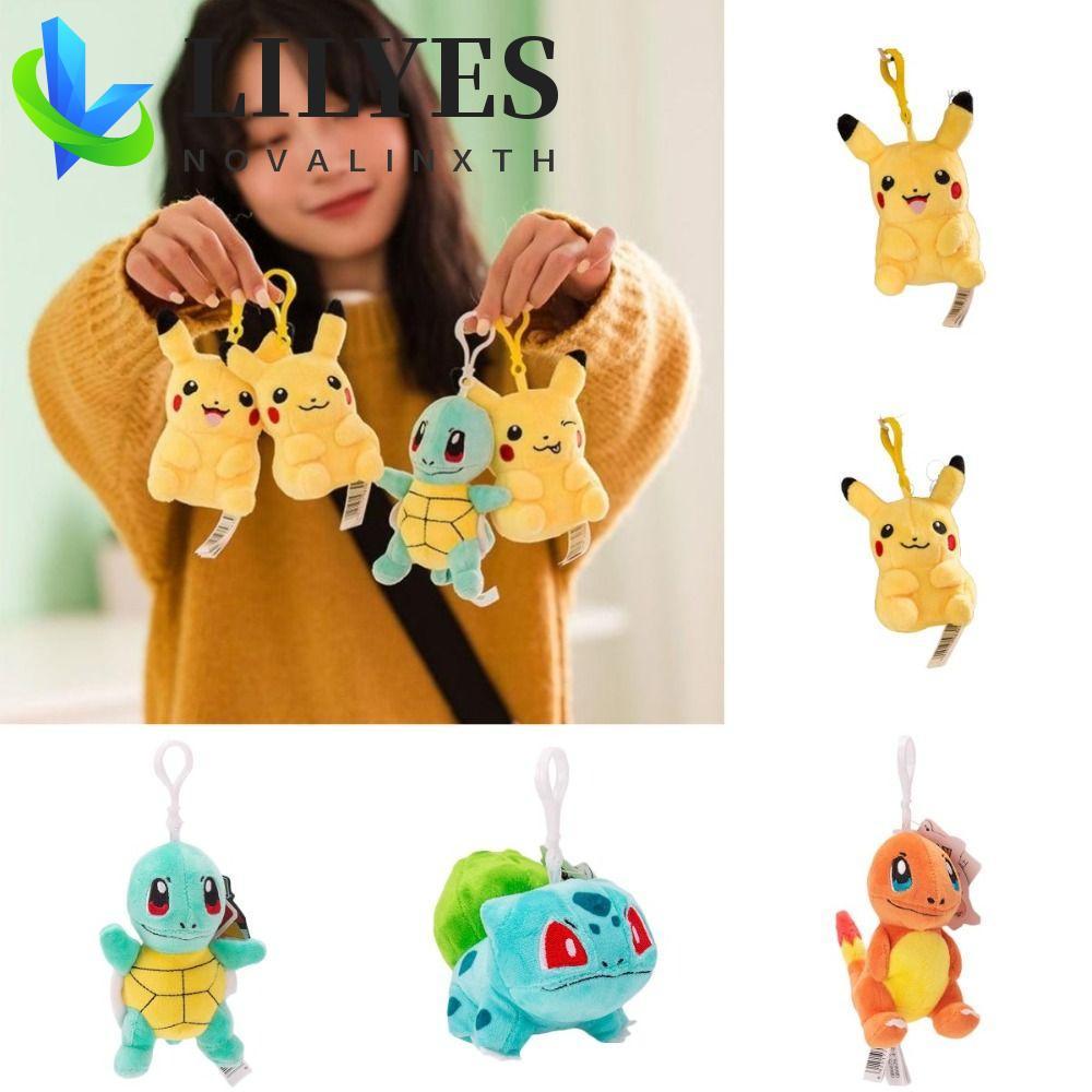 LILYES Pikachu ตุ๊กตาพวงกุญแจ,อะนิเมะรูป Pikachu Action Figure, เครื่องประดับตุ๊กตาตุ๊กตาตุ๊กตาตุ๊กต