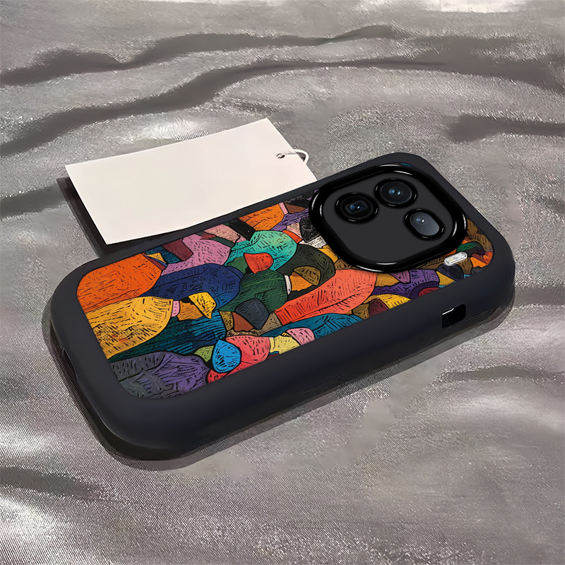 เหมาะสําหรับ iQOO12 IQOO15 เคสโทรศัพท์ 13 นุ่ม 11/10 น่ารัก iqooz9 สไตล์ใหม่ z8x กว้าง z6 Pine z7x ด