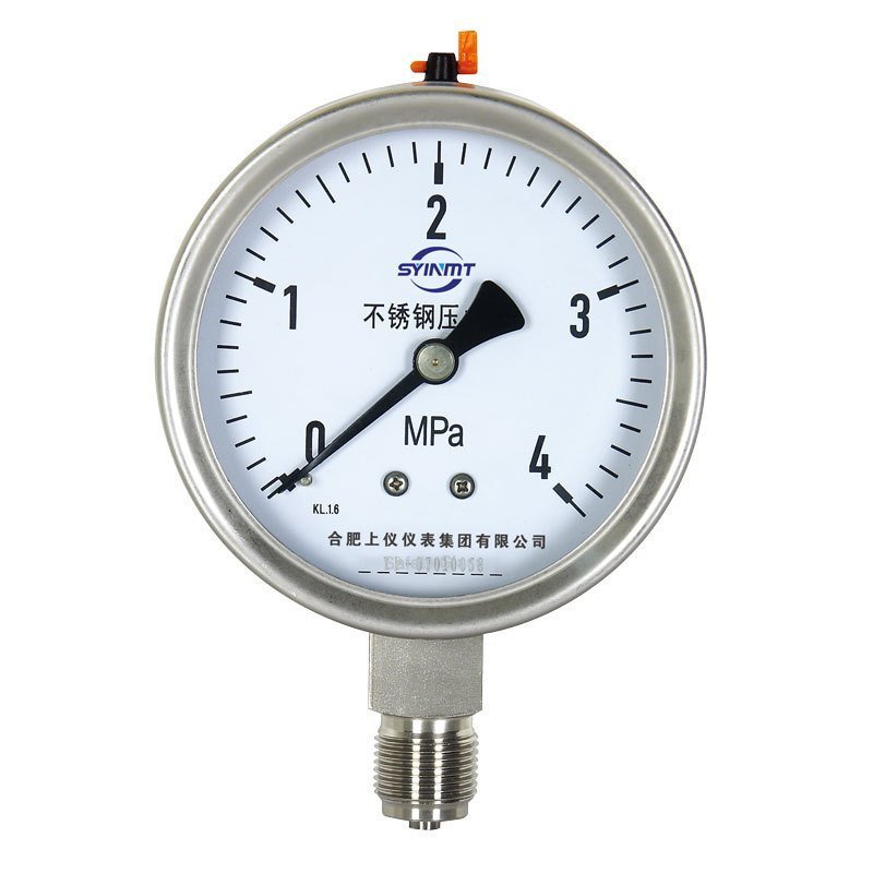 4mpass หลอดสแตนเลส 304 วัสดุของเหลว Boden Gauge เครื่องวัดความดันเชื่อมต่อ Y100BF ปุ๋ยบวกความดันลบ 3