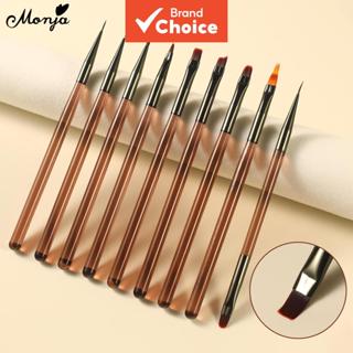 9 ชิ้น Monja ปากกาไลน์เนอร์สําหรับเพ้นท์เล็บ วาดดอกไม้ ปากกา…