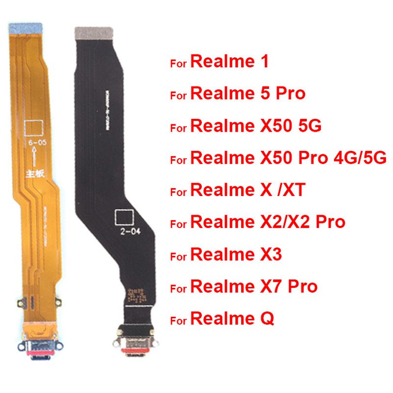 USB ชาร์จ USB Charger Dock Connector Flex สําหรับ Realme 1 5 Q X X2 X50 X7 XT 730G Pro 5G X3 Super Z
