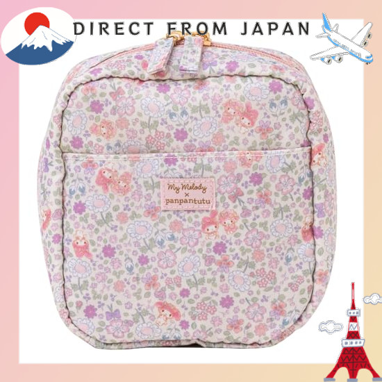 【From Japan】 [Pan Pan Tutu] Square Makeup Pouch (My Melody) Sanrio Makeup Pouch Travel Pouch Cosmetics Pouch Small Pouch Ladies Stand Up
