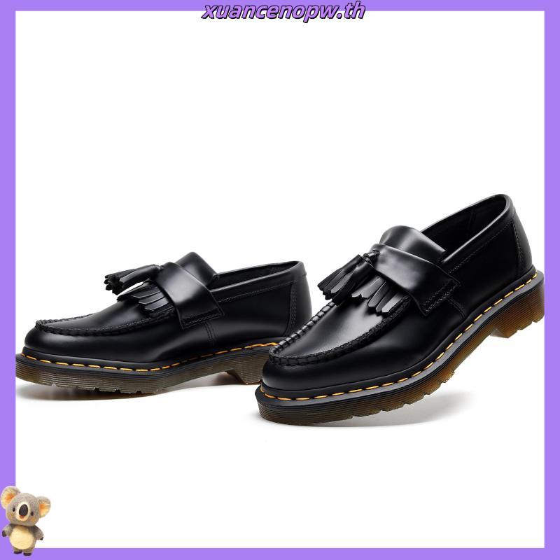 Dr.Martens Genuine Leather Men and Women Casual Loafers Unisex Slip On Tassel Leather Loafers 35-45