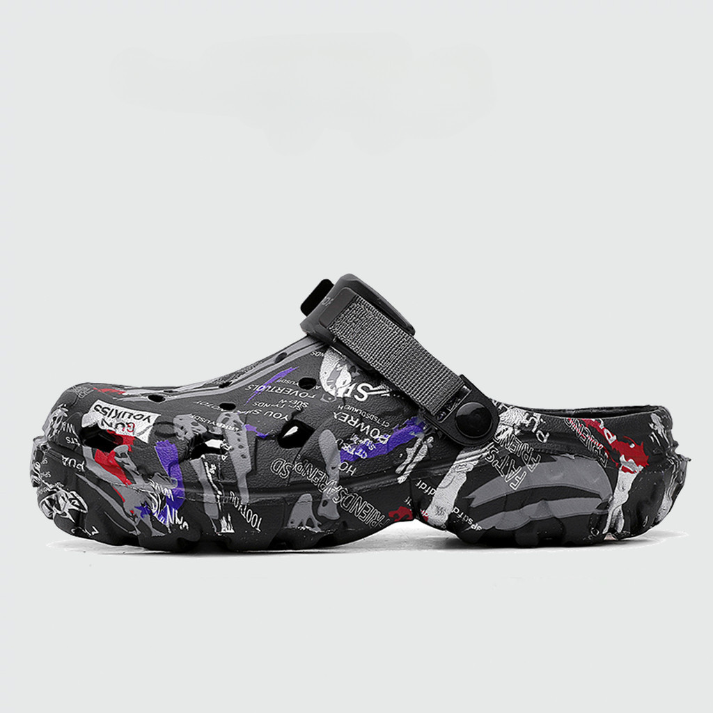 CKXMHM 40-47 รองเท้าแตะผู้ชายรองเท้าหลุมรองเท้าแตะขนาดใหญ่ 46 47 รองเท้าหลุมรองเท้ากันน้ํารองเท้าแตะ