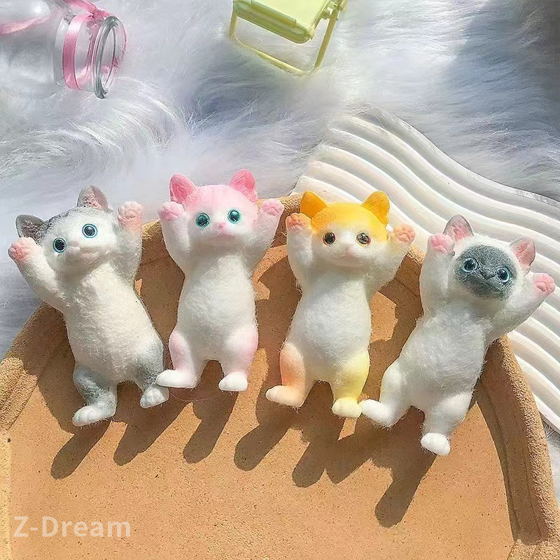 ของเล่นคลายเครียด บีบ ตุ๊กตาอัดขึ้นรูป แมวจำลอง ของตกแต่งบ้าน ของขวัญ