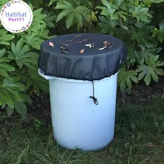 HabitatPort 30-120 ซม.ตาข่ายตาข่ายสําหรับเก็บน้ําฝนถัง Raindrop Anti-fall ใบกรองสุทธิเครื่องมือป้องกันน้ํา th
