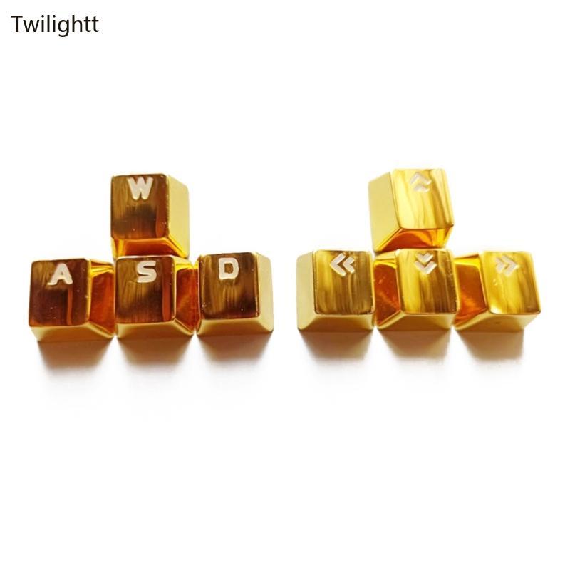 WILI 8Keys WASD Arrows Keycaps สังกะสีอัลลอยด์ Backlit Keycap สําหรับคีย์บอร์ดแบบกลไก