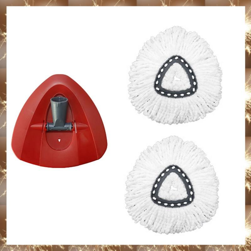 (OKB) สําหรับหมุนสามเหลี่ยม Mop ไมโครไฟเบอร์ทําความสะอาด Mop ผ้า Mop Head อะไหล่