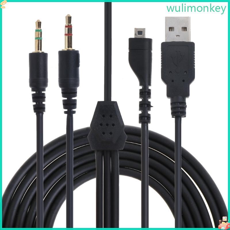 WU 2m หูฟัง Line 3 สาย USB 5 มม. สําหรับ Arctis 3 5 7