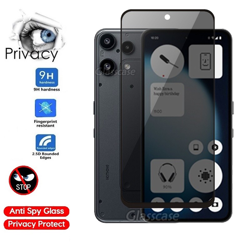 2 ชิ้นความเป็นส่วนตัวป้องกันหน้าจอกระจกนิรภัยสําหรับโทรศัพท์ไม่มีอะไร 3A Lite Pro 3ALite 3APro Phone
