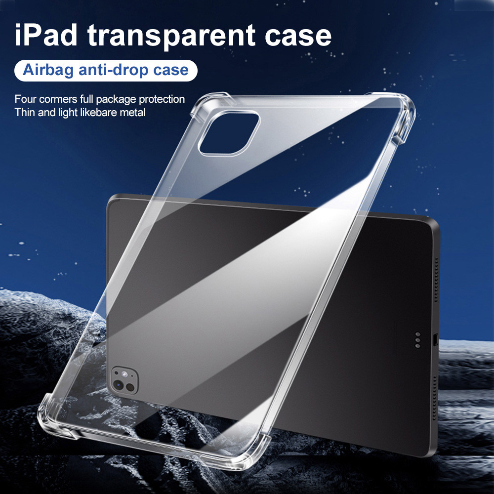 TPU Tablet ใสเคส For iPad A16 11th 10th Gen 7 8 9 Pro 12.9 2018 13 11 9.7 Air 13 4 5 11 Mini 6 5 4 3 2 1 เคสแท็บเล็ต