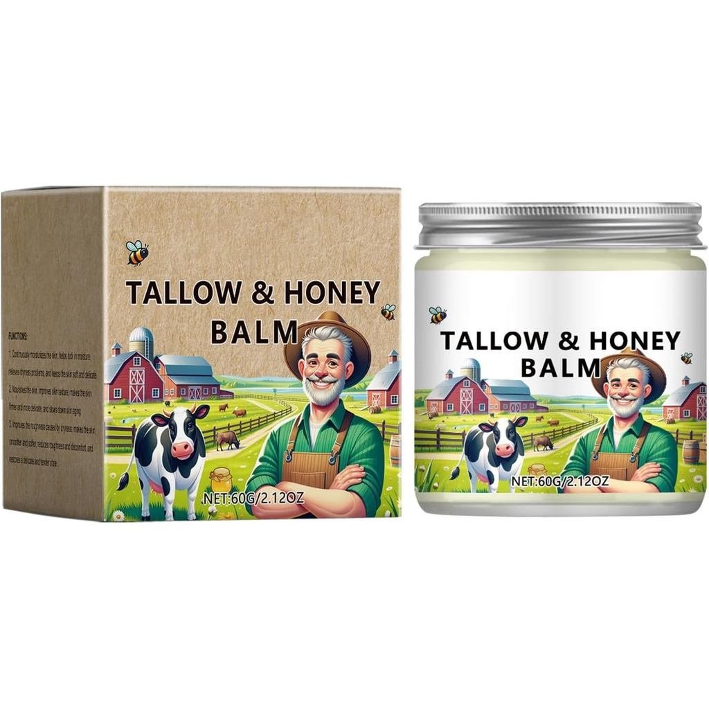 Tallow & Honey Balm Moisturizer Honey Beef Tallow Balm Moisturizer Cream สําหรับ Skin Care ให้ความชุ