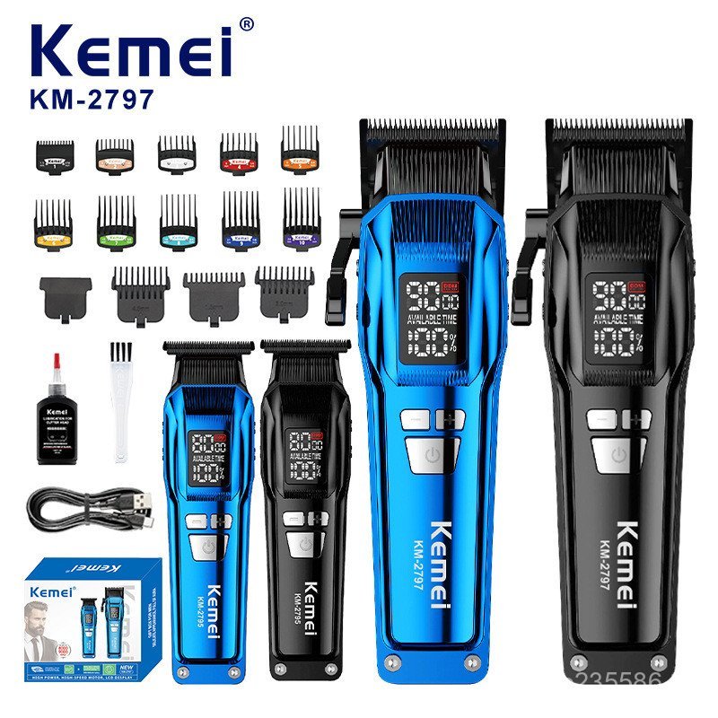 เฉพาะไฟฟ้า Clipper KM-2797 Kemei Kemei ร้านทําผมหัวโกนชุดตัดผมไฟฟ้า Clipper ผม RAPO